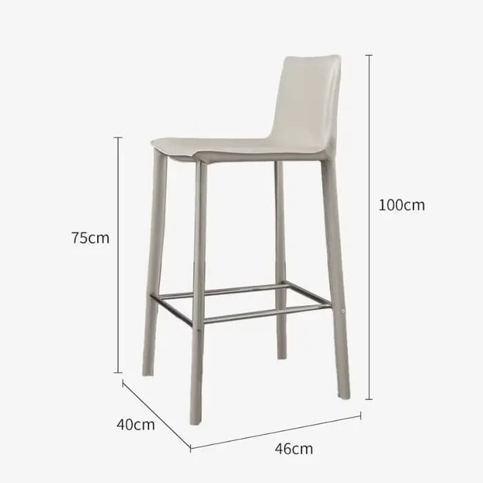 Chaises de salle à manger en cuir blanc