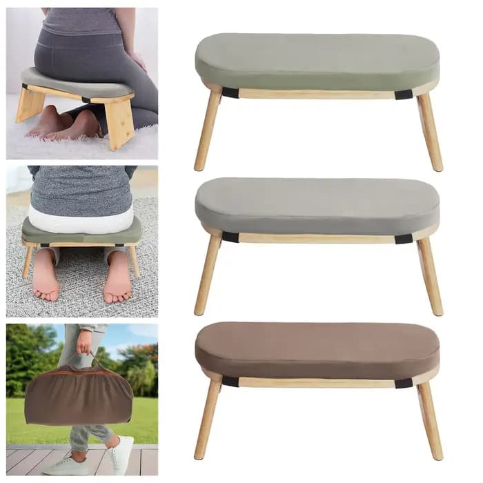 Bymaocar Banc de méditation, tabouret de méditation pliable et ergonomique, banc de méditation pliab