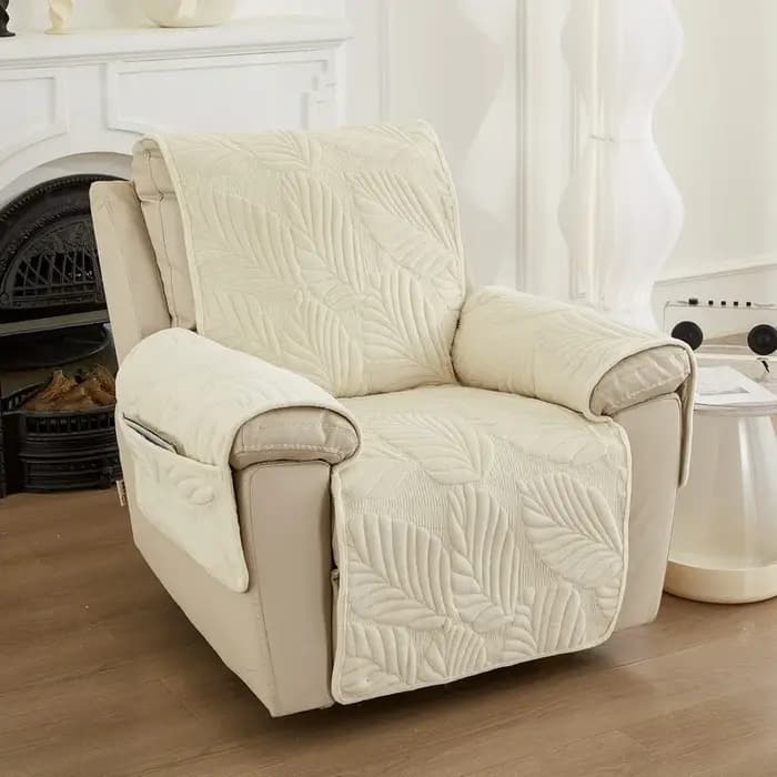 Housses de canapé inclinables en peluche douce, pour salon, imprimé feuilles, tapis de canapé pour e