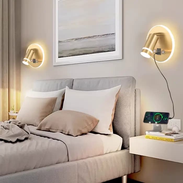 Lampe murale de lecture avec chargement USB