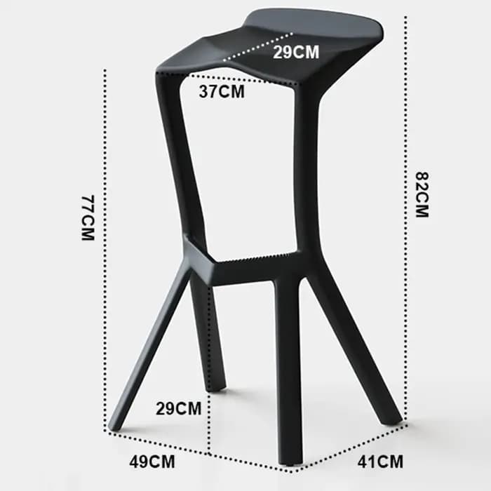 Chaise de Bar nordique moderne en plastique