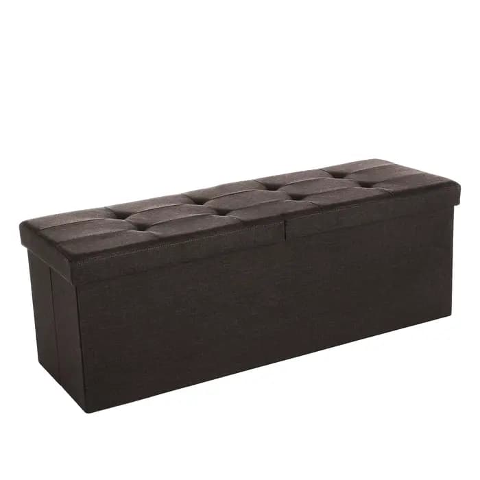 Pouf de rangement moderne pour chambre à coucher, bout de lit, banc de tabouret, boîte de rangement