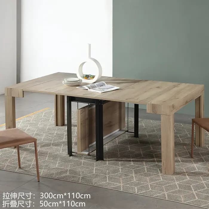 Table à Manger Télescopique Rectangulaire pour 8 Personnes