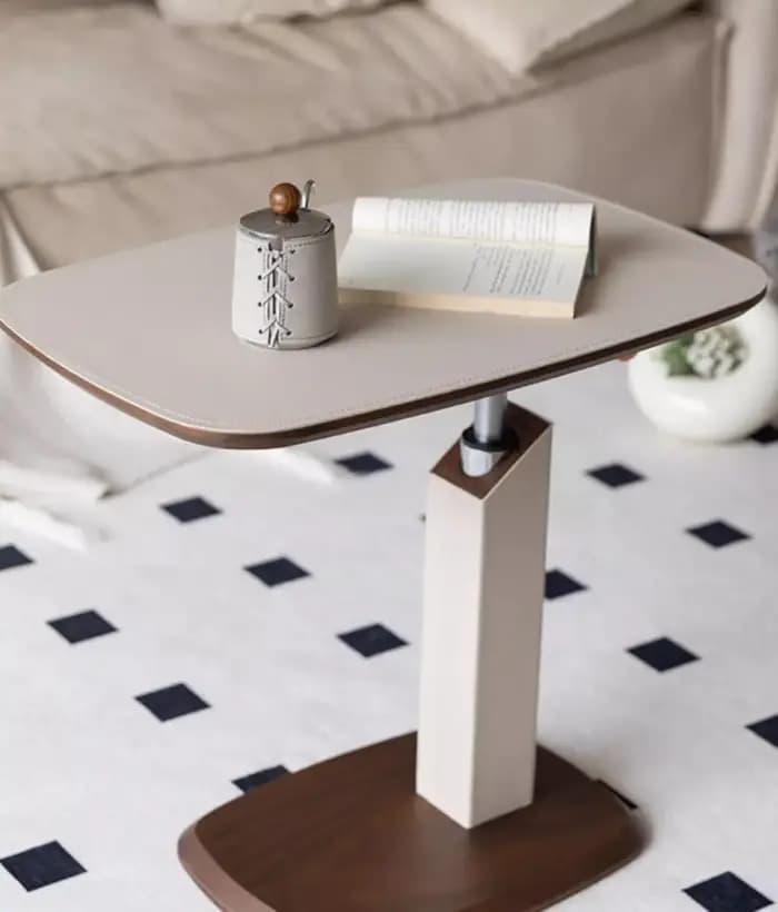 Table d'appoint miniature SM Exquisite Premium, simple, relevable, amovible, couleur noyer, pour sal