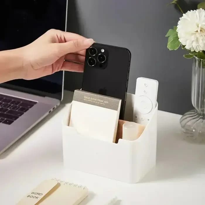 Organisateur de télécommandes et support TV pour table