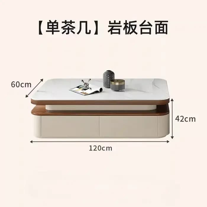 Table basse Design esthétique peu encombrante Tables basses De luxe minimalistes rangement moderne M