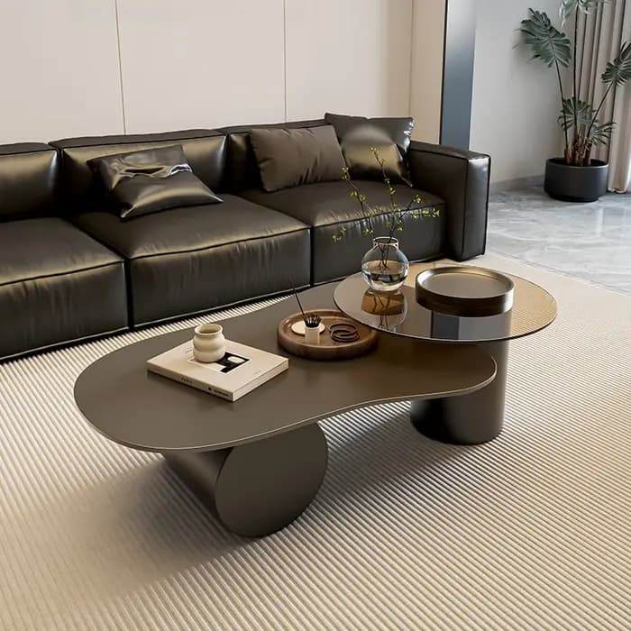 Table Basse ovale minimaliste italienne