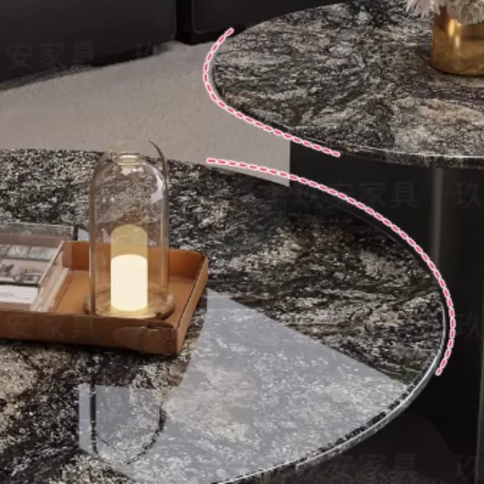 Table basse ronde en marbre
