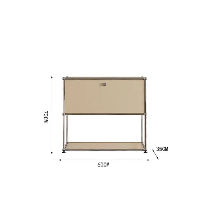 Meuble TV Rétro de Style Mid-Century avec Étagères, Support de Rangement au Sol, Meuble de Luxe pour