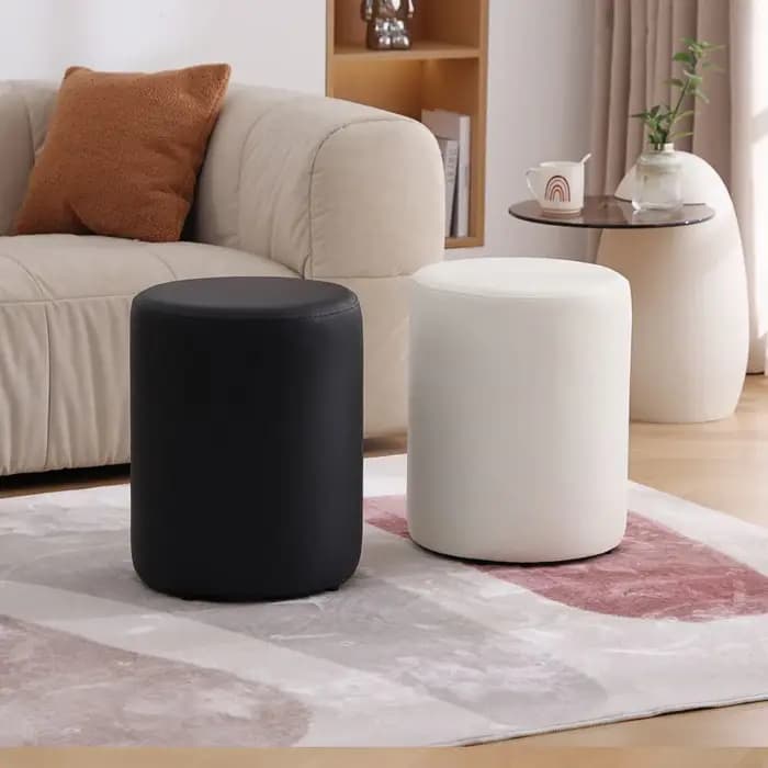 Poufs en bois salon tabouret de vanité nordique tabourets bas modernes bureau Pouf Ottoman décoratif meubles de chambre esthétiques