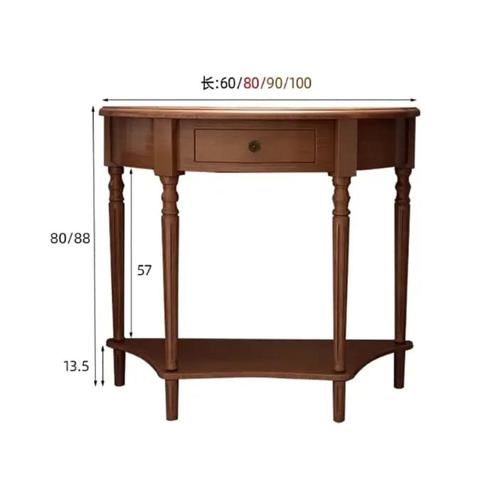 Table Console classique rustique avec tiroirs