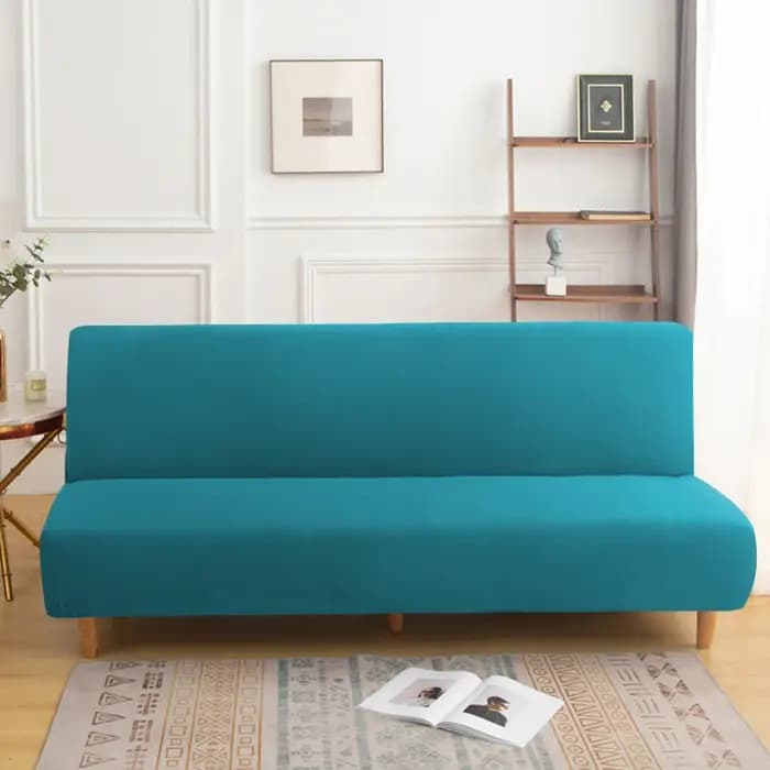 Housse de canapé-lit de couleur unie