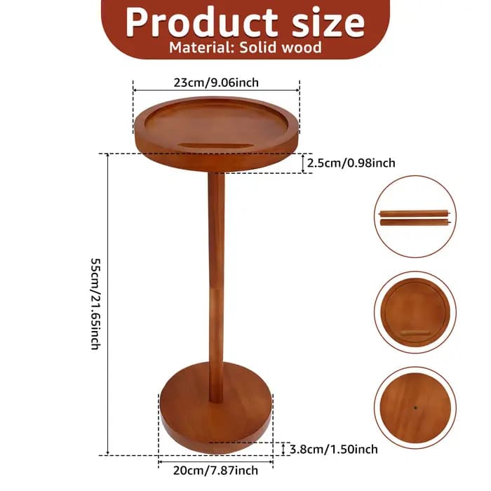 Table d'appoint ronde, petite Table à boissons pour petits espaces