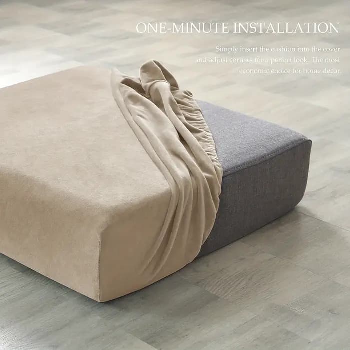 Housse de coussin de canapé en velours