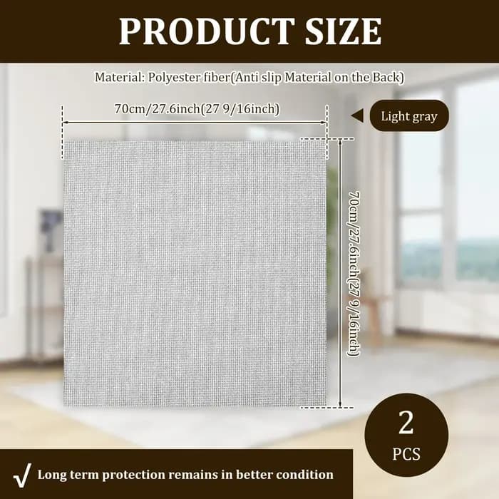 2 housses de protection antidérapantes pour accoudoirs de canapé 70x70CM