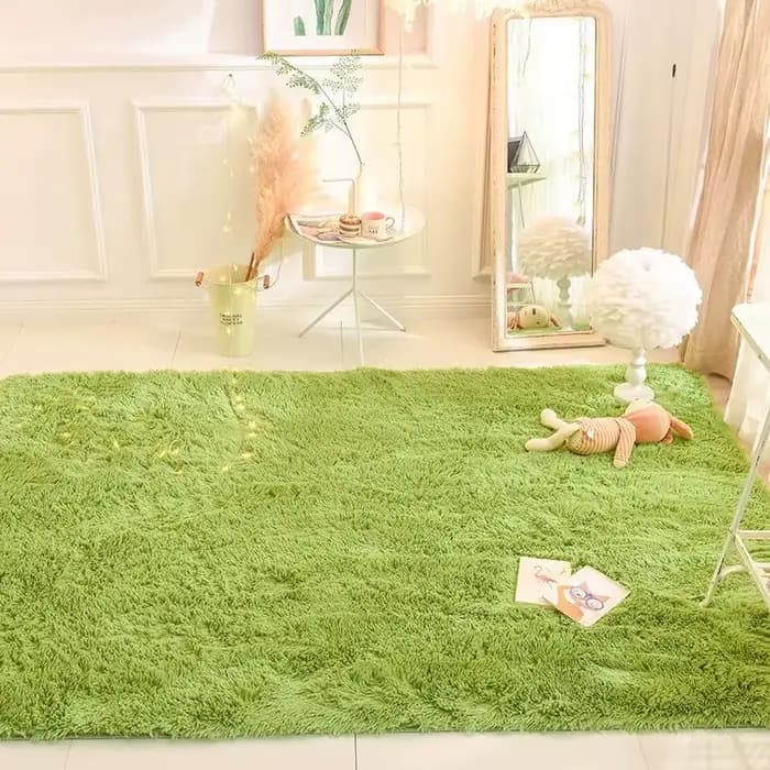 Tapis en peluche pour salon, canapé, Table basse, vert, rose, couvertures douces et moelleuses, tapis antidérapant pour chambre d'enfant, décoration de maison