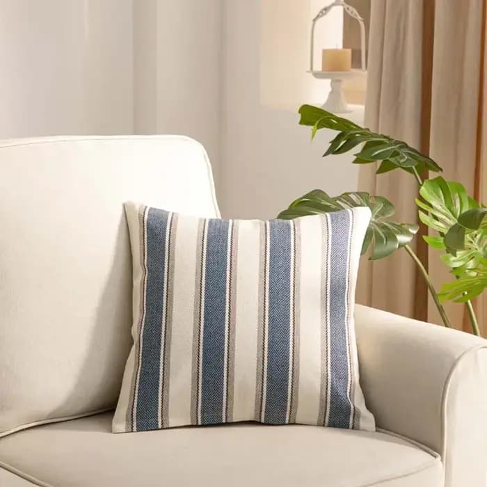 Juste de coussin de taille de canapé en lin solide