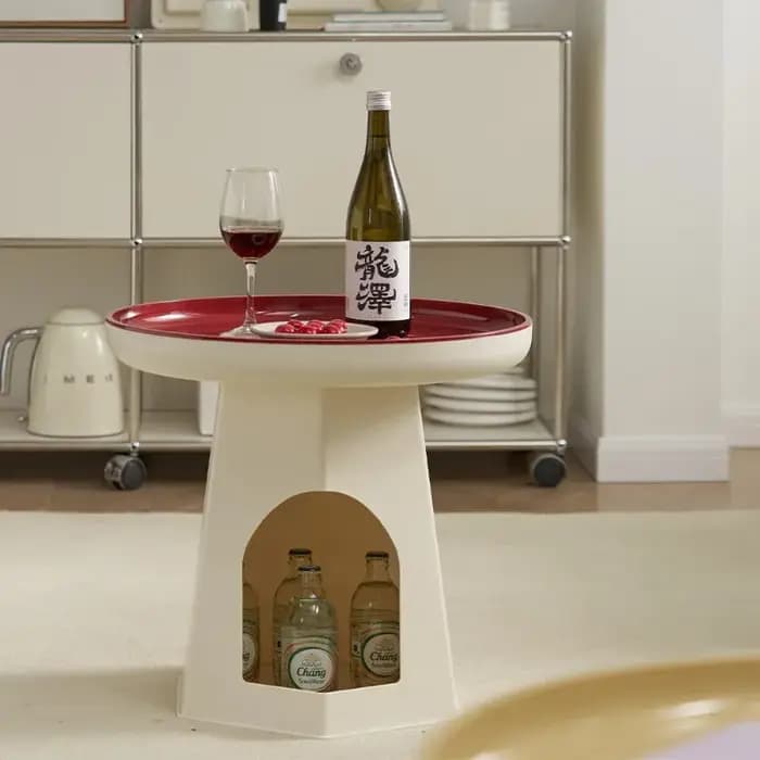 Table basse ronde moderne pour petit appartement