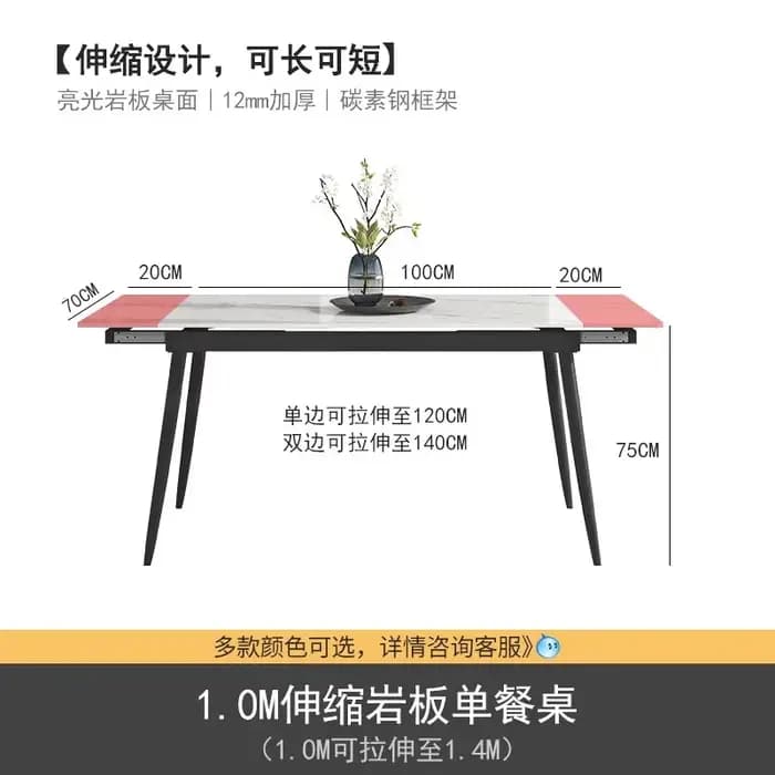 Table à manger multifonctionnelle pour 8 à 10 personnes
