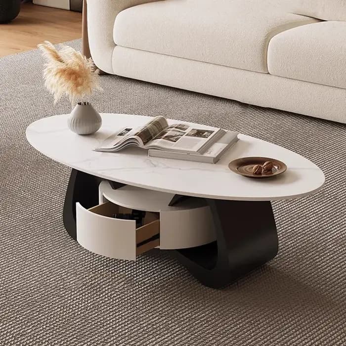 Table basse ovale de luxe