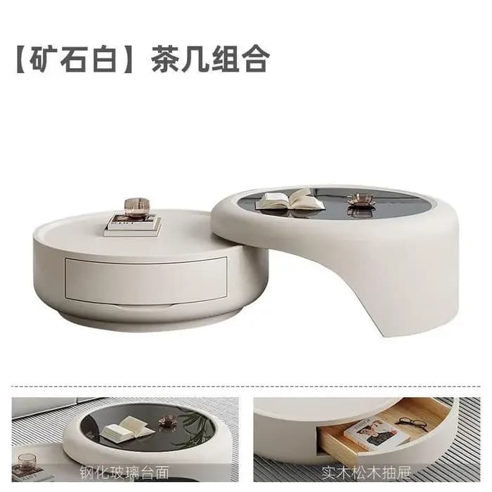 Table basse ronde moderne minimaliste Portable Design de luxe