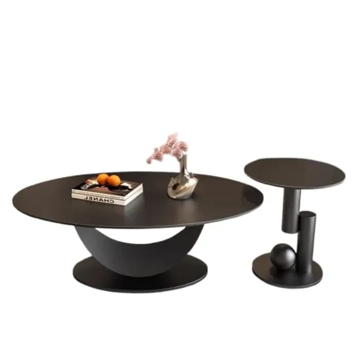 Table basse ovale blanche Design Simple luxe Premium Tables basses centre moderne Mesa De Centro De Sala accessoires De décoration
