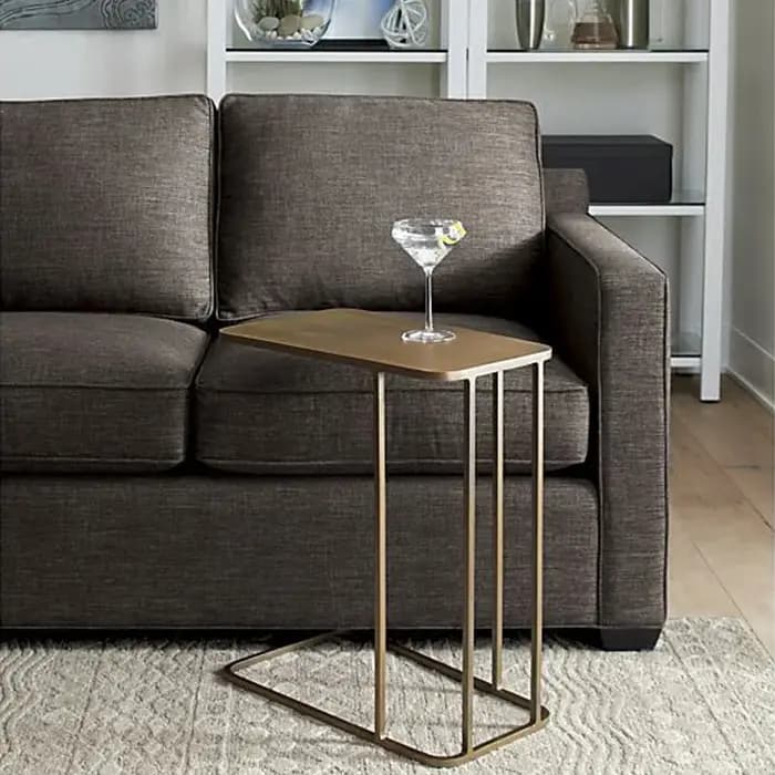 Table d'appoint de canapé en métal minimaliste moderne