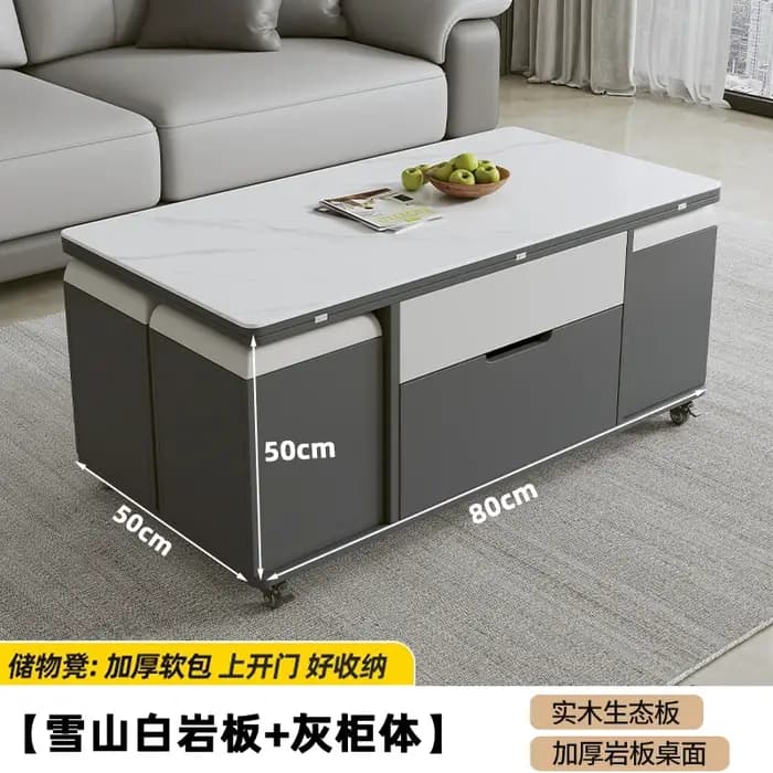 Table basse carrée blanche salon réglable Unique Table basse moderne Premium authentique Muebles Par