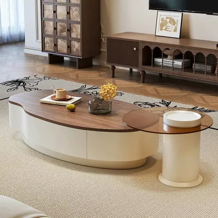 Table Basse minimaliste moderne européenne classique ovale