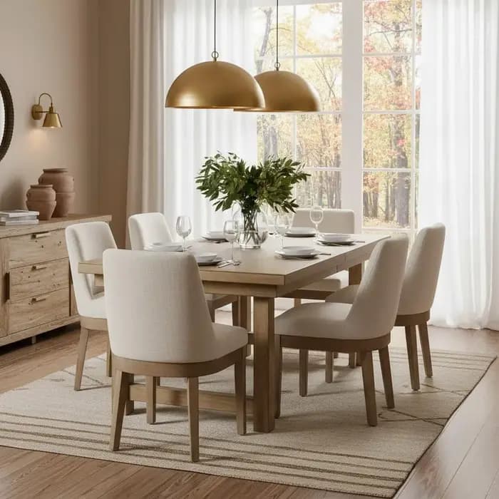 Ensemble de 6 chaises de salle à manger confortables avec dossier, chaises d'appoint de cuisine remb