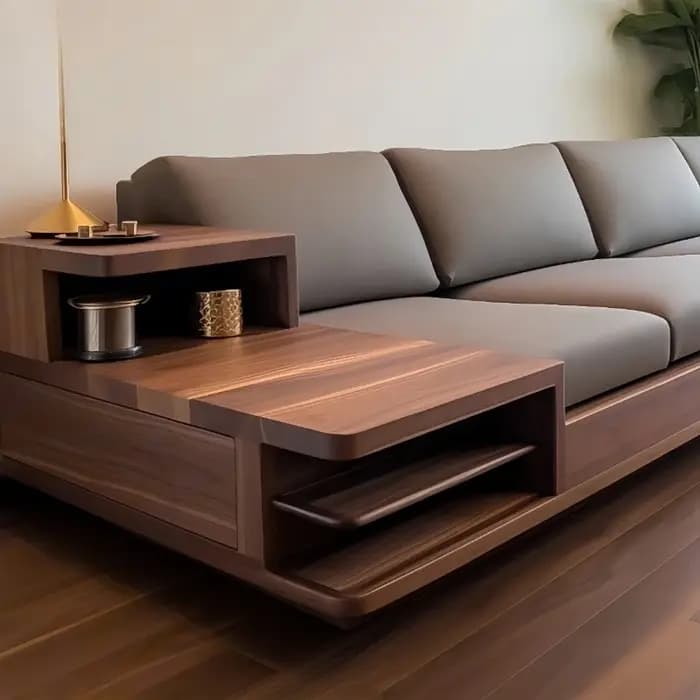 Canapé droit de luxe moderne pour la décoration de la maison