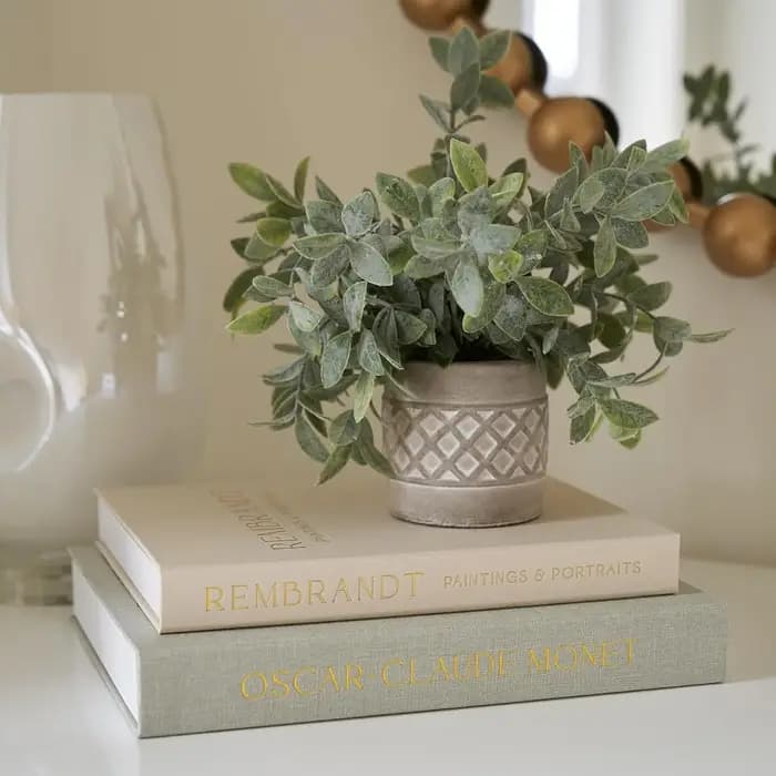 2 faux livres en lin, décoration pour table basse
