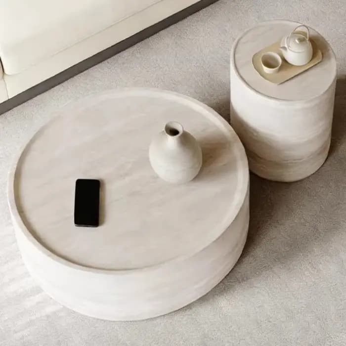 Table basse de salon design artistique créatif avec rangement
