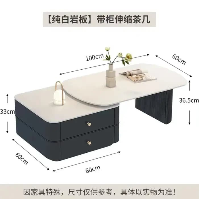 Table basse de rangement de luxe salon originalité nordique Style rétro Tables basses moderne ovale
