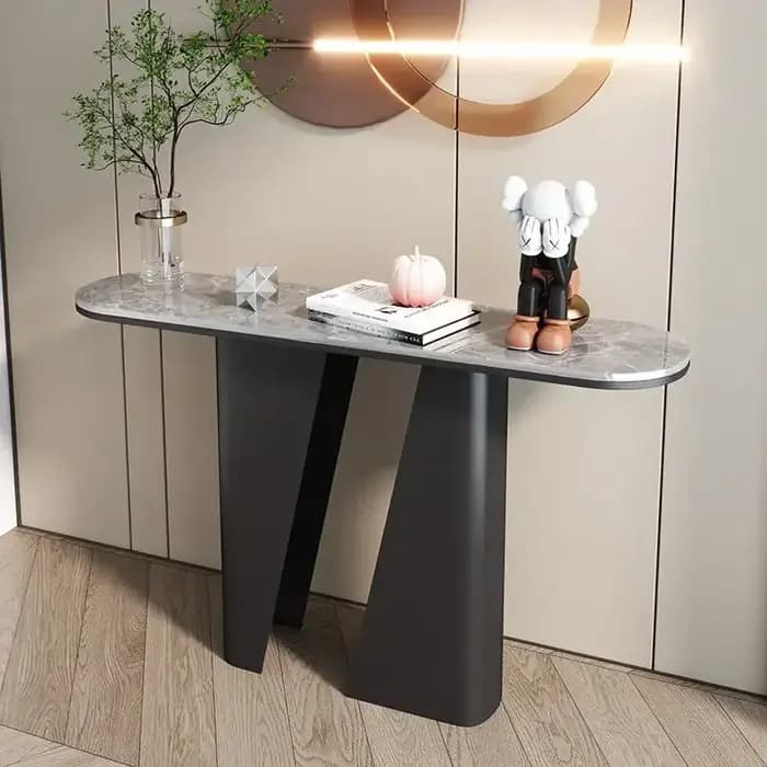Table console moderne et élégante en métal