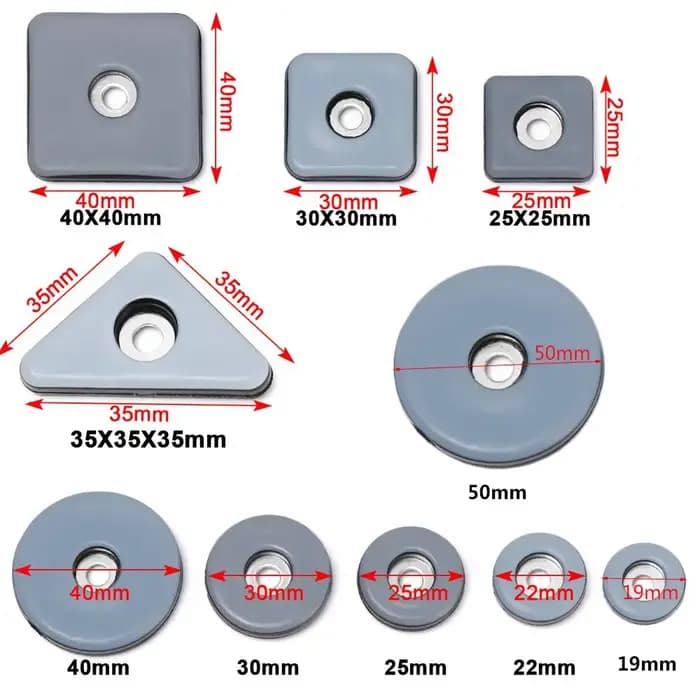 8 pièces maison Anti-abrasion doux Table canapé facile à déplacer raccords de chaise protecteur de sol meubles jambe curseur tampons tapis antidérapant Anti bruyant