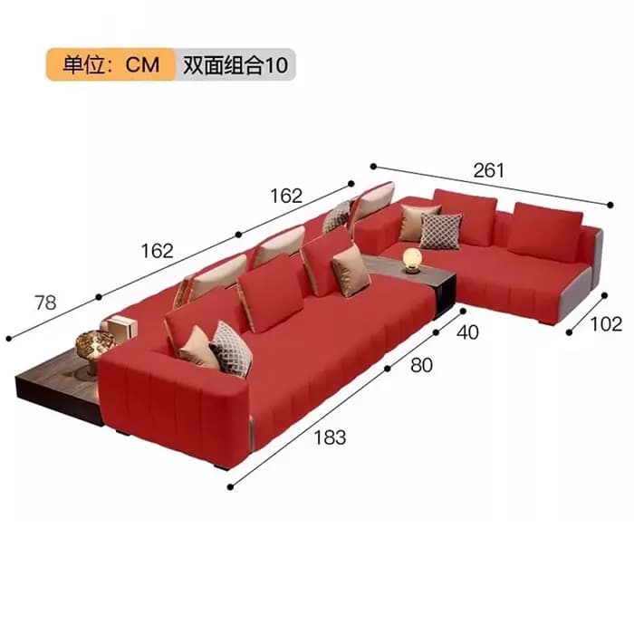Canapés italiens en cuir véritable minimaliste luxe cinéma chambres