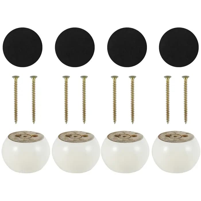 4 pièces pieds de meubles en bois massif forme ronde pieds de chignon 5 cm de haut pieds de canapé d