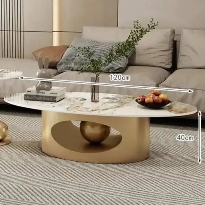 Tables basses design modernes, pieds luxueux, design moderne, métal, ovale nordique, table d'appoint