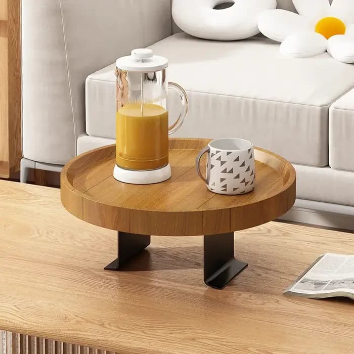 1 table d'accoudoir de canapé extensible moderne - plateau