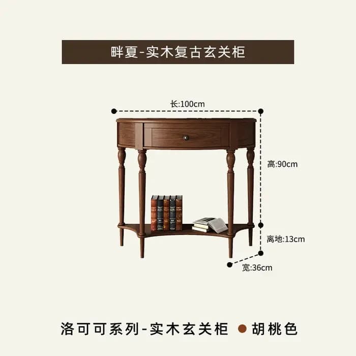 Table Console traditionnelle du milieu du siècle, rangement Vintage, Table Console rustique Glamour,