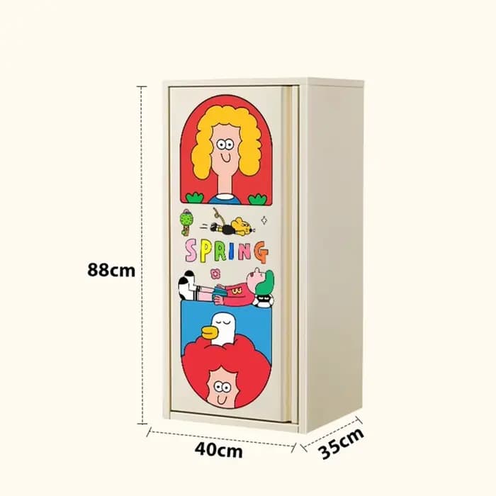 Meubles de salon modernes : Vitrine créative et élégante de style crème