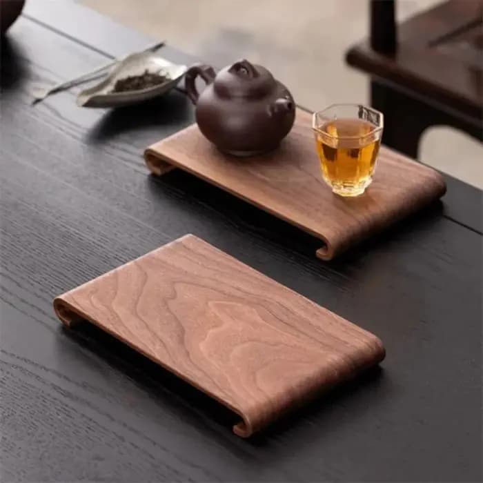 Plateau à café et à thé en bois