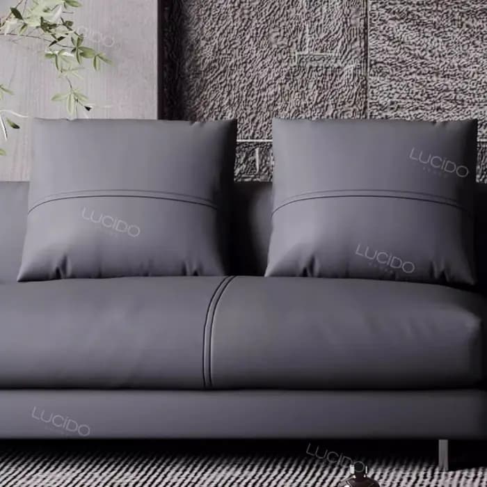 Salon minimaliste canapé moderne sol adultes relaxant