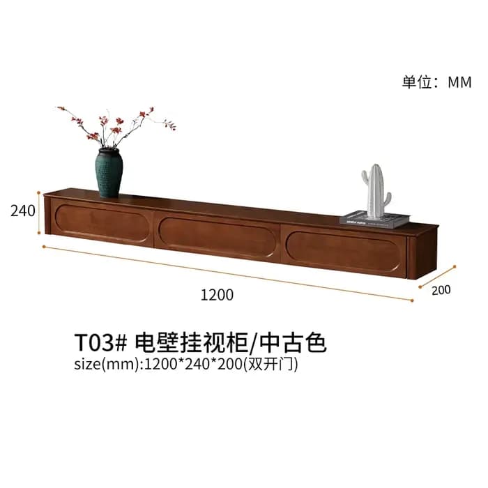 Wabi Sabi Meuble Tv Rustique Minimaliste Glamour Flottant Beauté Meuble Tv Design Universel Rack De