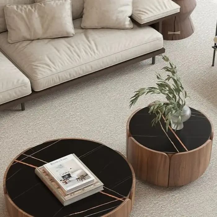 Table basse De sol esthétique Design cadre à couverture rigide