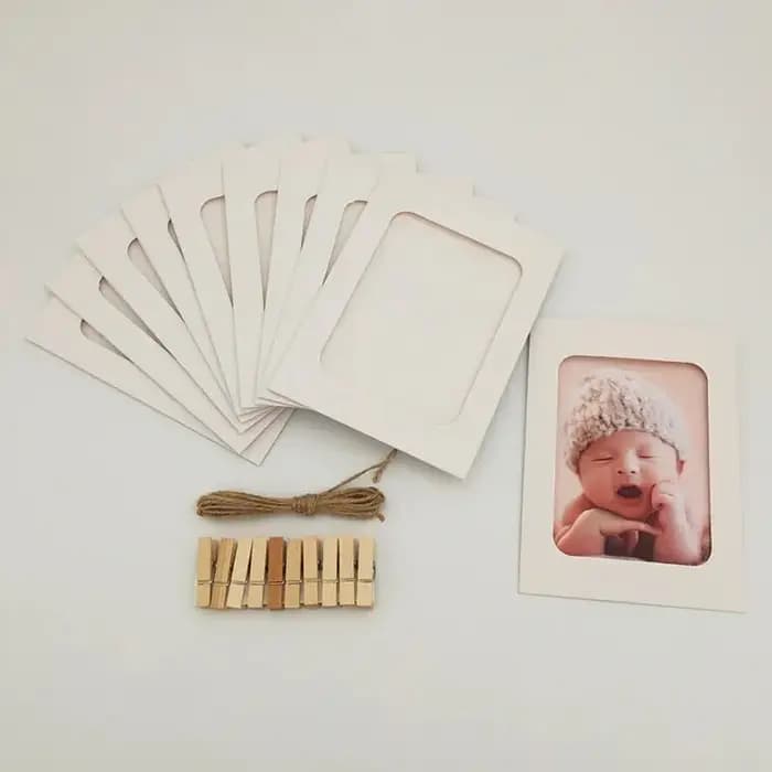 Cadre Photo créatif bricolage suspendu Album Collection mur avec corde en lin pince combinaison papi
