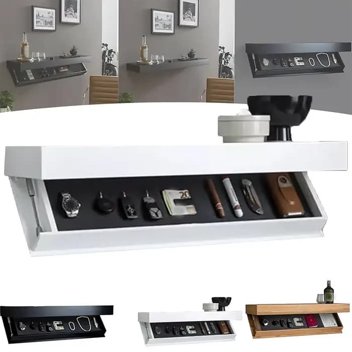 Étagère design avec compartiment secret