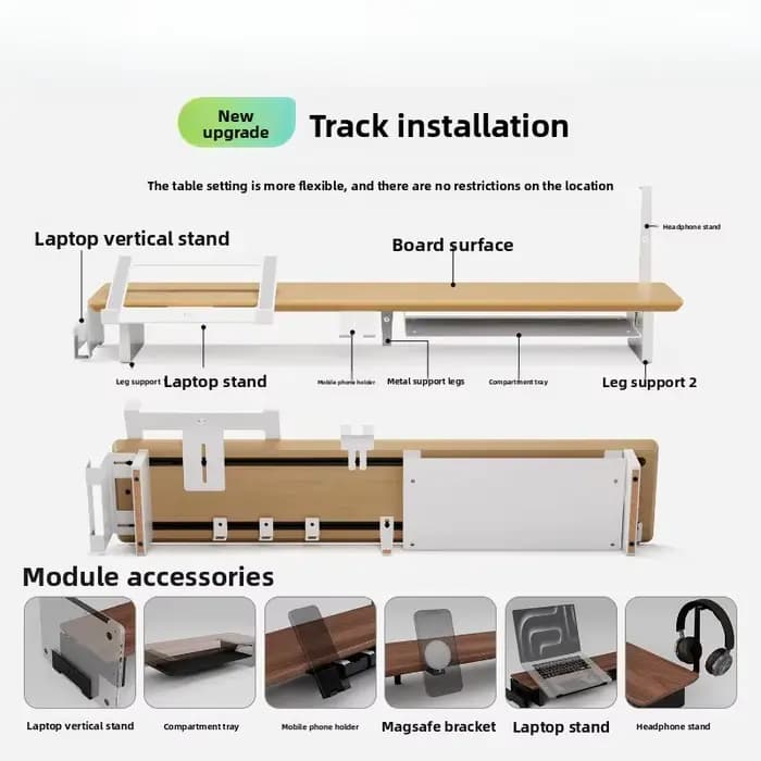 Support d'écran en bois massif moderne