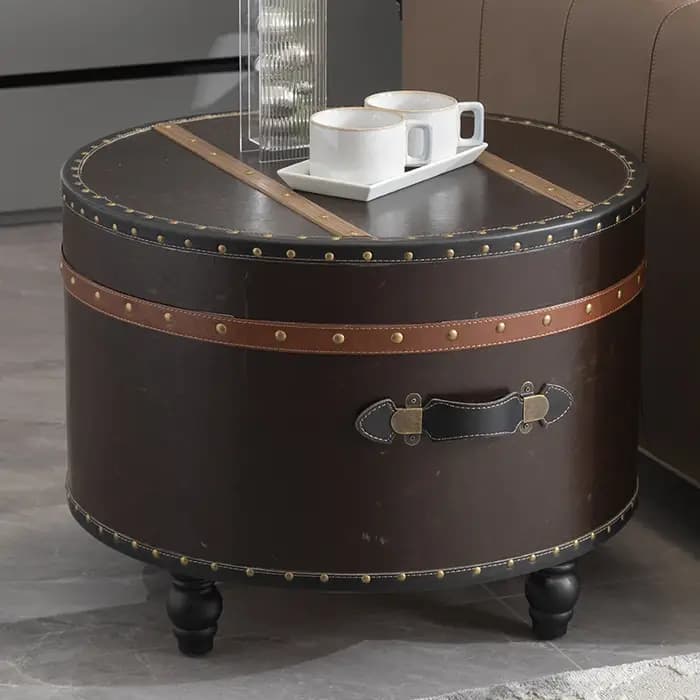 Table basse rétro du milieu du siècle avec tiroirs, Table basse industrielle classique américaine, T